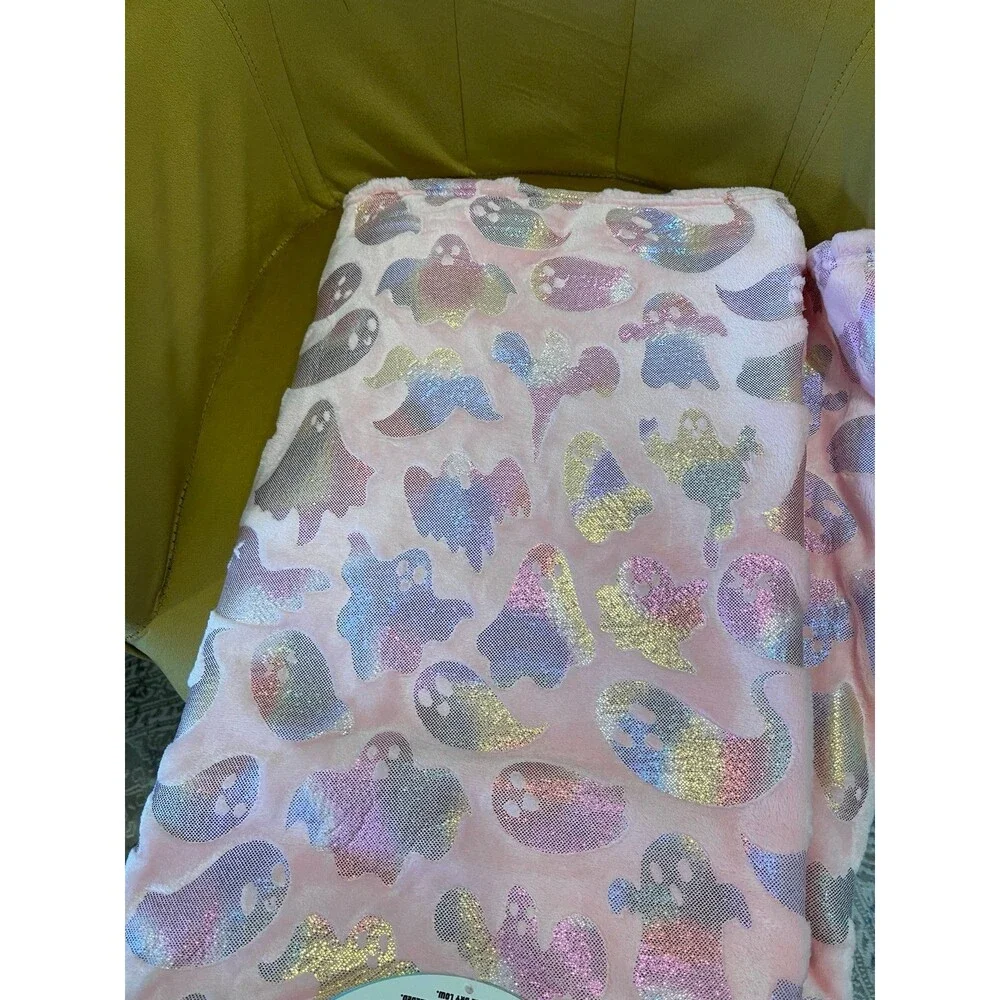 BOO Ghost Halloween Throw Blanket